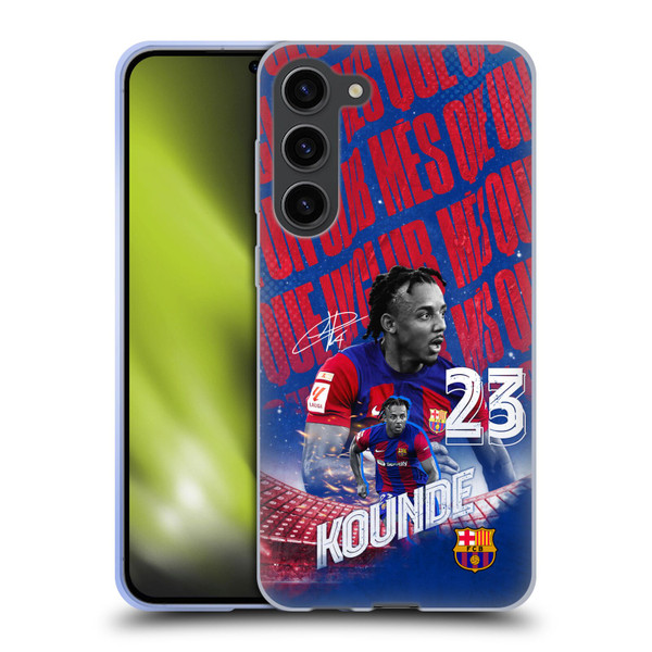 FC Barcelona 2023/24 First Team Jules Koundé Soft Gel Case for Samsung Galaxy S23+ 5G