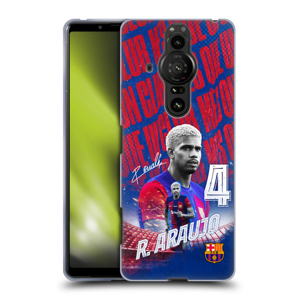 FC Barcelona 2023/24 First Team Ronald Araújo Soft Gel Case for Sony Xperia Pro-I