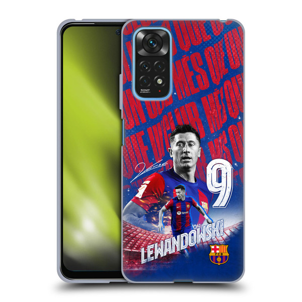 FC Barcelona 2023/24 First Team Robert Lewandowski Soft Gel Case for Xiaomi Redmi Note 11 / Redmi Note 11S