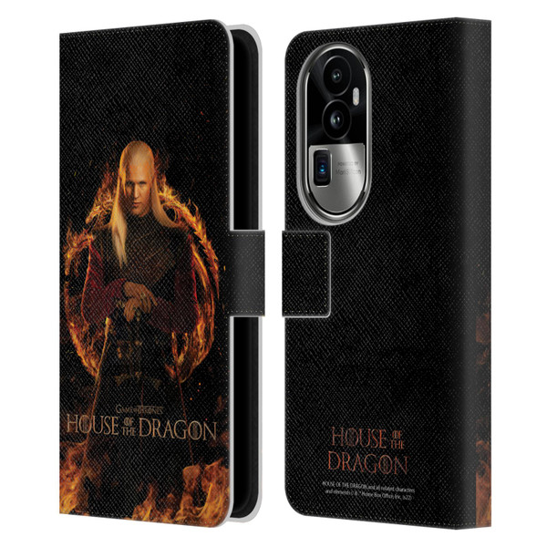 House Of The Dragon: Television Series Key Art Daemon Leather Book Wallet Case Cover For OPPO Reno10 Pro+