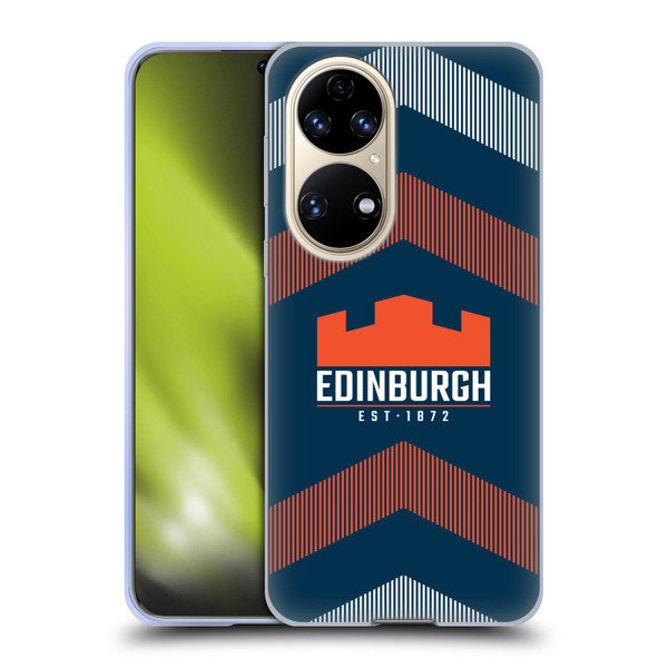 Edinburgh Rugby Logo Art Lines Soft Gel Case for Huawei P50