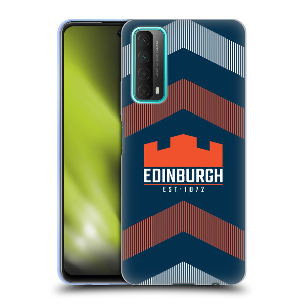 Edinburgh Rugby Logo Art Lines Soft Gel Case for Huawei P Smart (2021)
