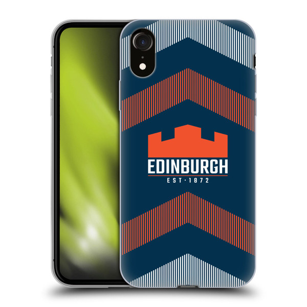 Edinburgh Rugby Logo Art Lines Soft Gel Case for Apple iPhone XR