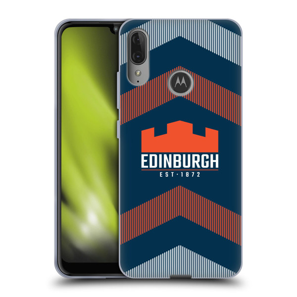 Edinburgh Rugby Logo Art Lines Soft Gel Case for Motorola Moto E6 Plus