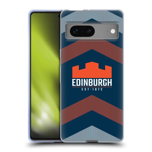 Edinburgh Rugby Logo Art Lines Soft Gel Case for Google Pixel 7