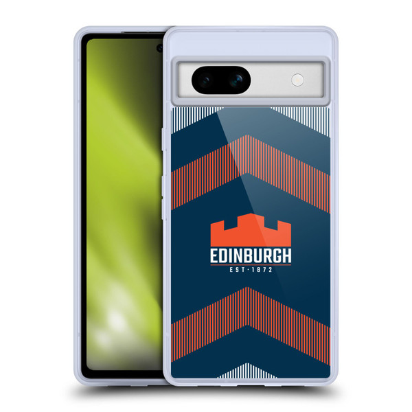 Edinburgh Rugby Logo Art Lines Soft Gel Case for Google Pixel 7a