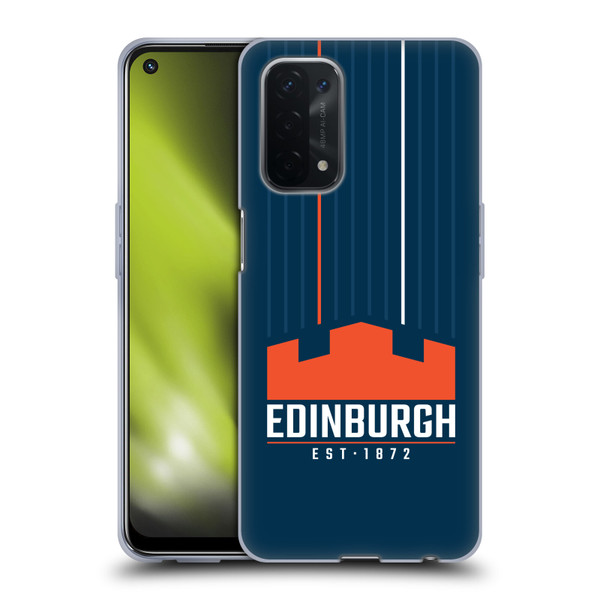 Edinburgh Rugby Logo Art Vertical Stripes Soft Gel Case for OPPO A54 5G