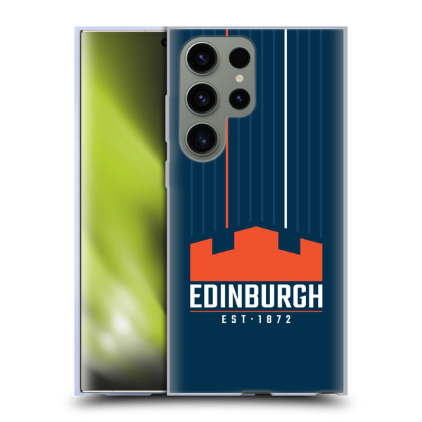 Edinburgh Rugby Logo Art Vertical Stripes Soft Gel Case for Samsung Galaxy S23 Ultra 5G