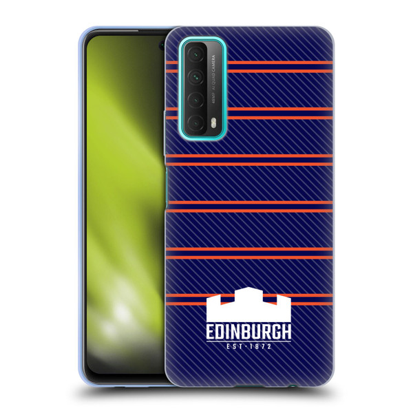 Edinburgh Rugby Logo 2 Stripes Soft Gel Case for Huawei P Smart (2021)