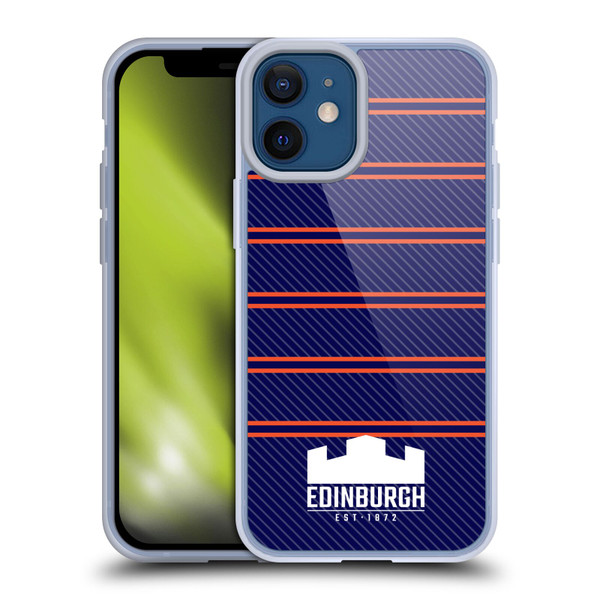 Edinburgh Rugby Logo 2 Stripes Soft Gel Case for Apple iPhone 12 Mini