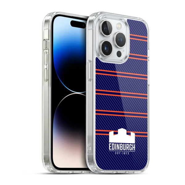 Edinburgh Rugby Logo 2 Stripes Soft Gel Case for Apple iPhone 13 Pro & MagSafe