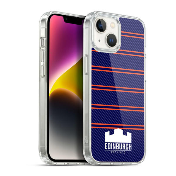 Edinburgh Rugby Logo 2 Stripes Soft Gel Case for Apple iPhone 14