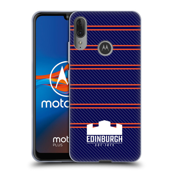 Edinburgh Rugby Logo 2 Stripes Soft Gel Case for Motorola Moto E6 Plus