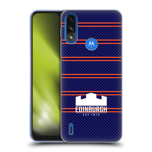 Edinburgh Rugby Logo 2 Stripes Soft Gel Case for Motorola Moto E7 Power / Moto E7i Power