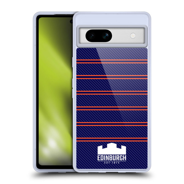 Edinburgh Rugby Logo 2 Stripes Soft Gel Case for Google Pixel 7a