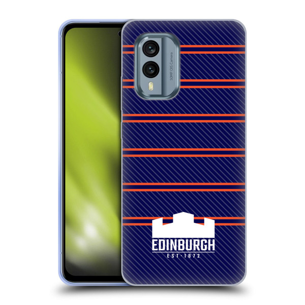 Edinburgh Rugby Logo 2 Stripes Soft Gel Case for Nokia X30