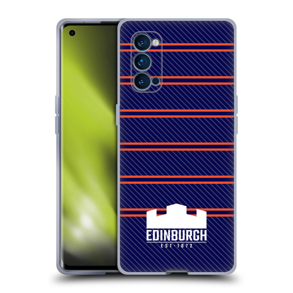 Edinburgh Rugby Logo 2 Stripes Soft Gel Case for OPPO Reno 4 Pro 5G