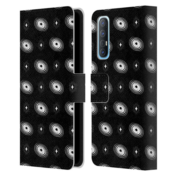 Haroulita Celestial Black And White Galaxy Leather Book Wallet Case Cover For OPPO Find X2 Neo 5G