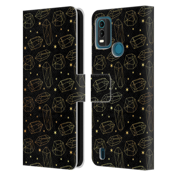 Haroulita Celestial Gold Prism Leather Book Wallet Case Cover For Nokia G11 Plus