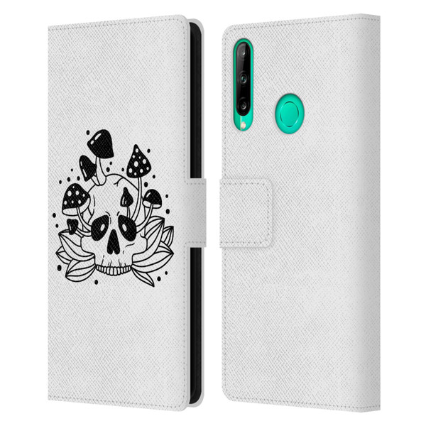 Haroulita Celestial Tattoo Skull Leather Book Wallet Case Cover For Huawei P40 lite E
