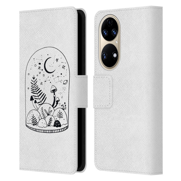 Haroulita Celestial Tattoo Terrarium Leather Book Wallet Case Cover For Huawei P50