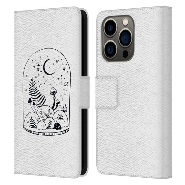 Haroulita Celestial Tattoo Terrarium Leather Book Wallet Case Cover For Apple iPhone 14 Pro