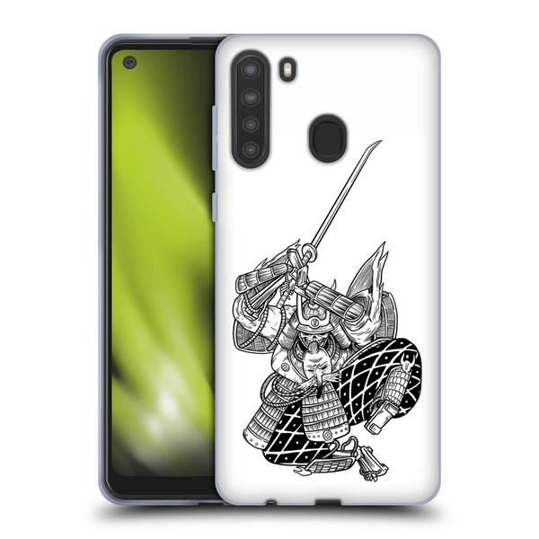 Matt Bailey Samurai Sword Attack Soft Gel Case for Samsung Galaxy A21 (2020)