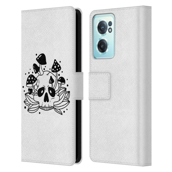 Haroulita Celestial Tattoo Skull Leather Book Wallet Case Cover For OnePlus Nord CE 2 5G