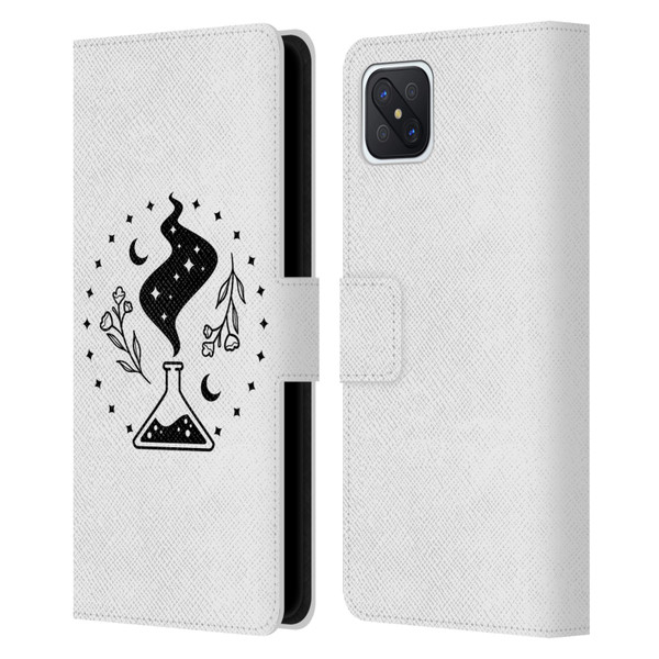 Haroulita Celestial Tattoo Potion Leather Book Wallet Case Cover For OPPO Reno4 Z 5G