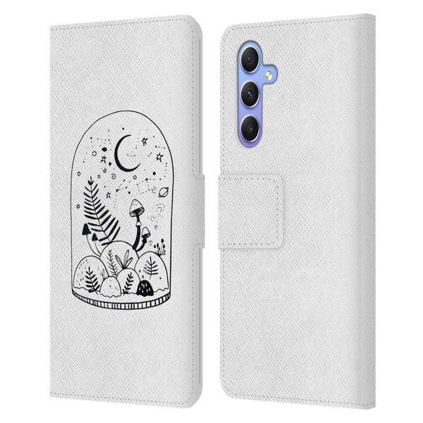 Haroulita Celestial Tattoo Terrarium Leather Book Wallet Case Cover For Samsung Galaxy A34 5G