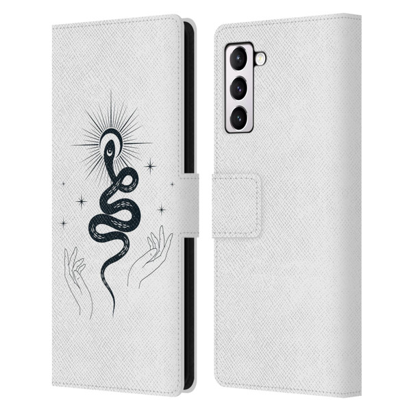 Haroulita Celestial Tattoo Snake Leather Book Wallet Case Cover For Samsung Galaxy S21+ 5G