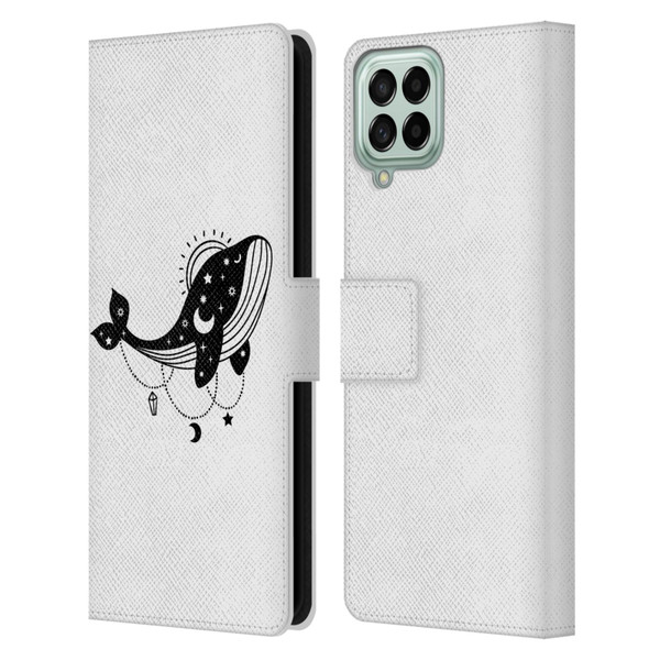 Haroulita Celestial Tattoo Whale Leather Book Wallet Case Cover For Samsung Galaxy M33 (2022)