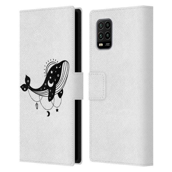 Haroulita Celestial Tattoo Whale Leather Book Wallet Case Cover For Xiaomi Mi 10 Lite 5G