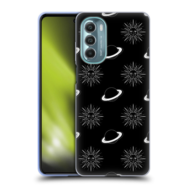 Haroulita Celestial Black And White Planet And Sun Soft Gel Case for Motorola Moto G Stylus 5G (2022)