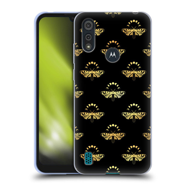 Haroulita Celestial Gold Butterfly Soft Gel Case for Motorola Moto E6s (2020)