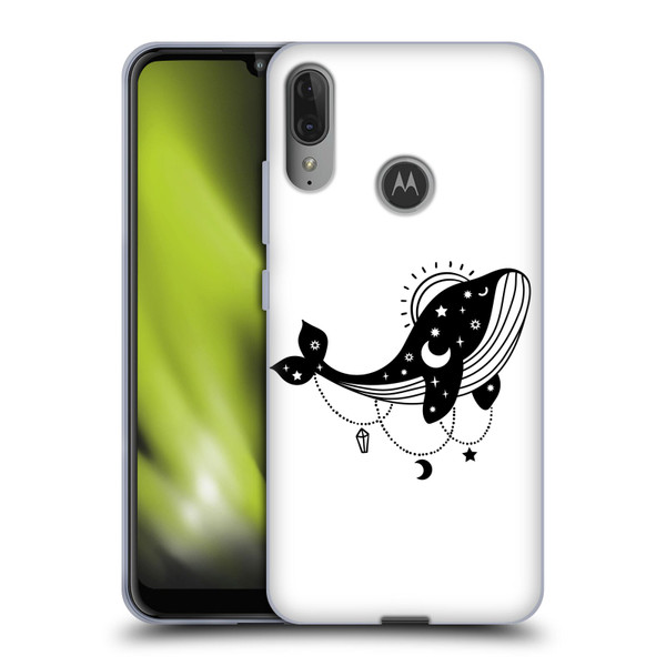 Haroulita Celestial Tattoo Whale Soft Gel Case for Motorola Moto E6 Plus