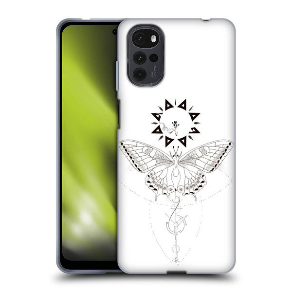 Haroulita Celestial Tattoo Butterfly And Sun Soft Gel Case for Motorola Moto G22
