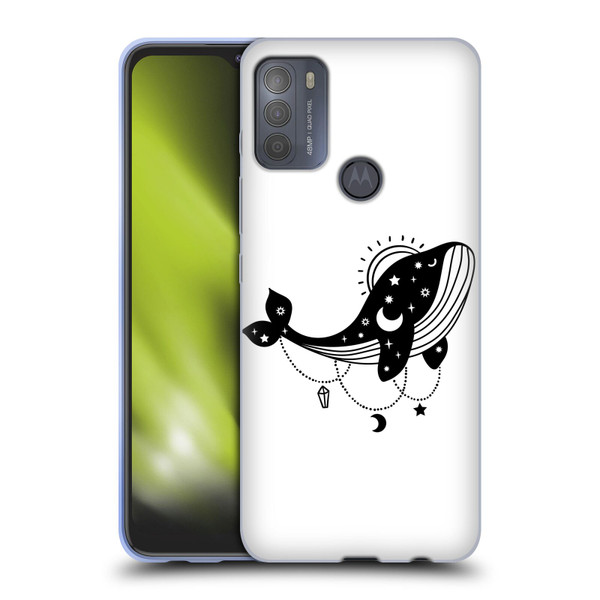 Haroulita Celestial Tattoo Whale Soft Gel Case for Motorola Moto G50
