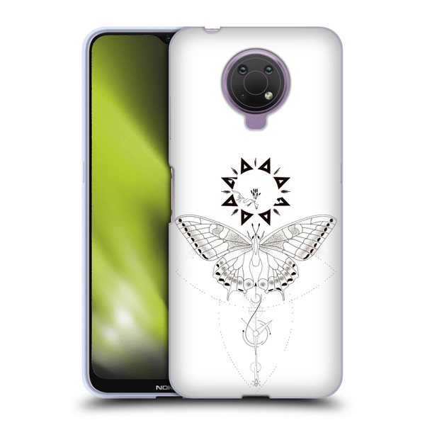 Haroulita Celestial Tattoo Butterfly And Sun Soft Gel Case for Nokia G10