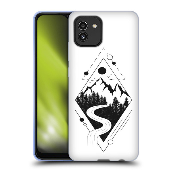 Haroulita Celestial Tattoo Mountain Soft Gel Case for Samsung Galaxy A03 (2021)