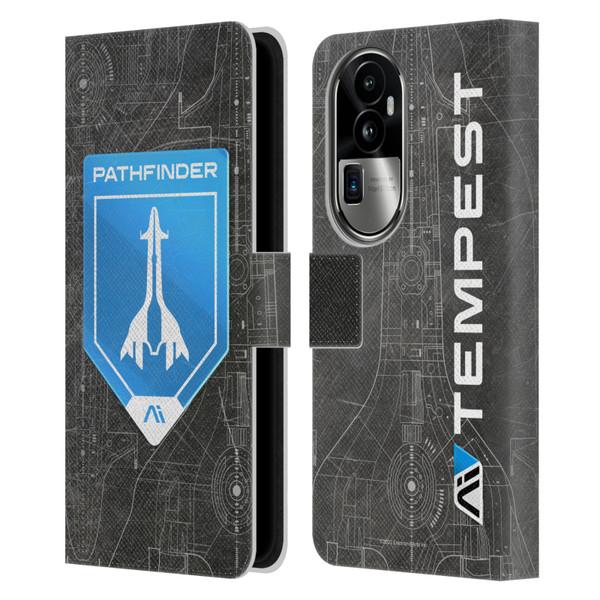 EA Bioware Mass Effect Andromeda Graphics Pathfinder Badge Leather Book Wallet Case Cover For OPPO Reno10 Pro+