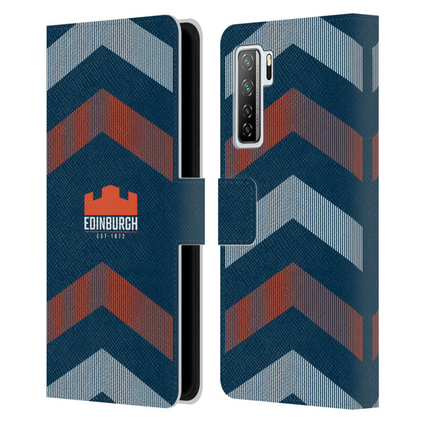 Edinburgh Rugby Logo Art Lines Leather Book Wallet Case Cover For Huawei Nova 7 SE/P40 Lite 5G