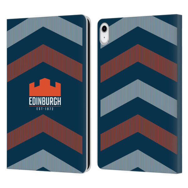 Edinburgh Rugby Logo Art Lines Leather Book Wallet Case Cover For Apple iPad 10.9 (2022)