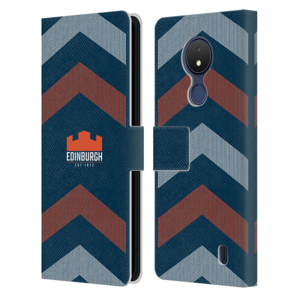 Edinburgh Rugby Logo Art Lines Leather Book Wallet Case Cover For Nokia C21