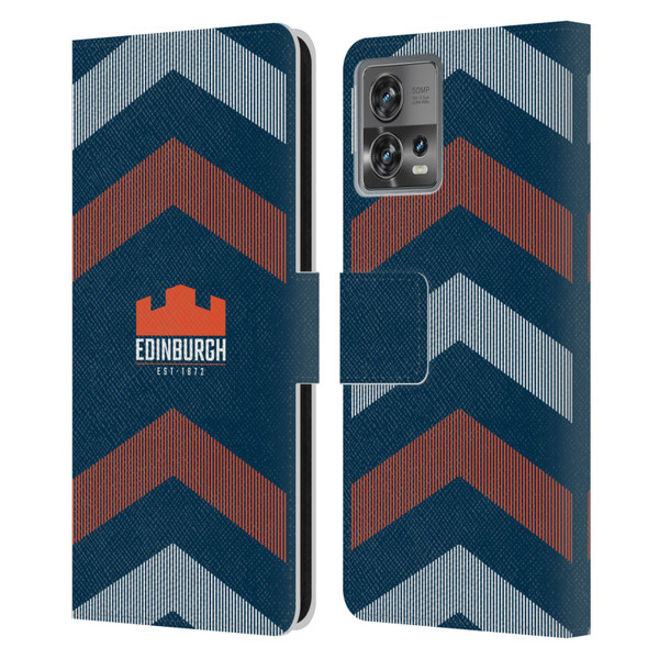 Edinburgh Rugby Logo Art Lines Leather Book Wallet Case Cover For Motorola Moto Edge 30 Fusion