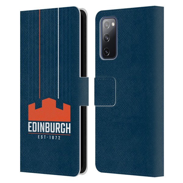 Edinburgh Rugby Logo Art Vertical Stripes Leather Book Wallet Case Cover For Samsung Galaxy S20 FE / 5G