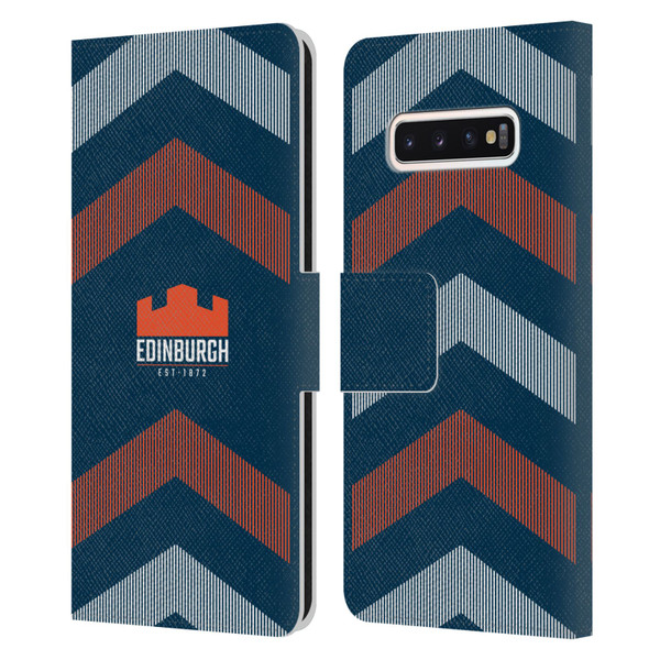 Edinburgh Rugby Logo Art Lines Leather Book Wallet Case Cover For Samsung Galaxy S10