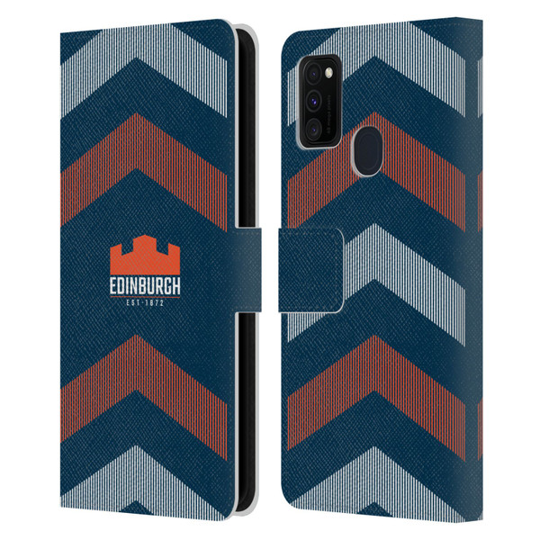 Edinburgh Rugby Logo Art Lines Leather Book Wallet Case Cover For Samsung Galaxy M30s (2019)/M21 (2020)