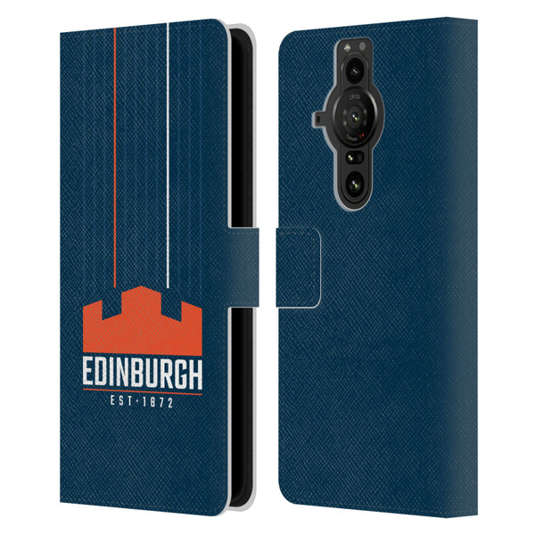 Edinburgh Rugby Logo Art Vertical Stripes Leather Book Wallet Case Cover For Sony Xperia Pro-I