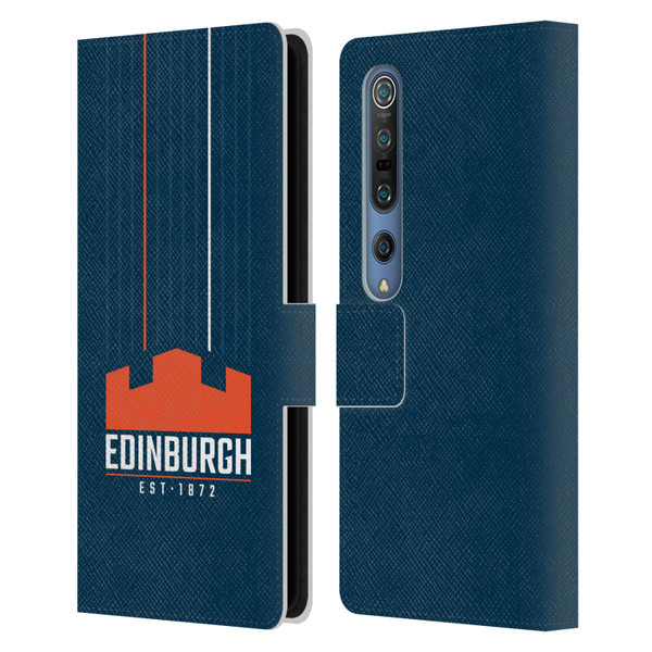 Edinburgh Rugby Logo Art Vertical Stripes Leather Book Wallet Case Cover For Xiaomi Mi 10 5G / Mi 10 Pro 5G